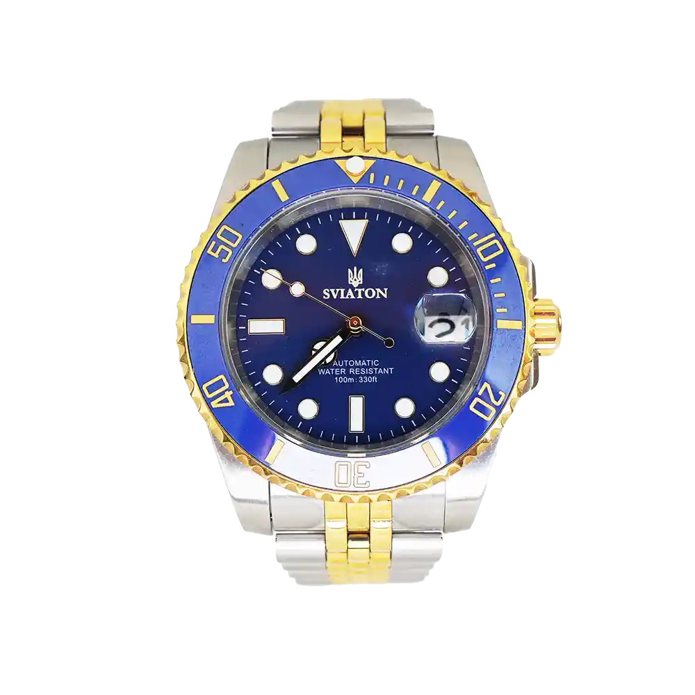 Sviaton Dive Watch Luxury Gold Plated Mechanical Saphire Crystal NH35