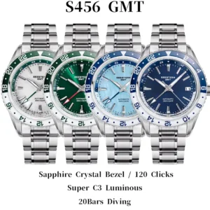 Men’s Mechanical SeeStern GMT Watch with Japan NH34 & Luminous Bezel