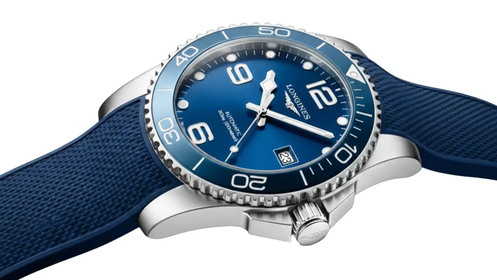 HydroConquest 41mm Dive Watch with Flexible Rubber Strap