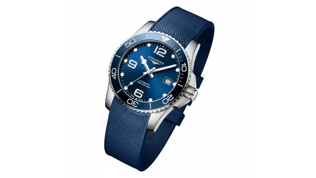 HydroConquest – 41mm Automatic Watch with Sporty Rubber Strap