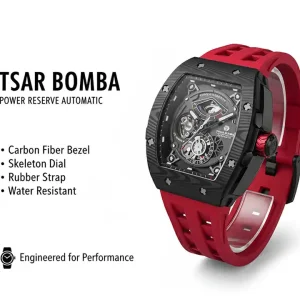 TSAR BOMBA Men’s Carbon Fiber Automatic Watch – RM Alternative Luxury